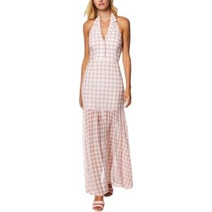 NWT Women’s AVEC LES FILLES  Gingham Maxi Dress S2